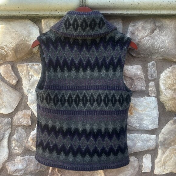 Vintage Lauren Ralph Lauren Lambswool Sweater Vest Small Southwestern Cabin Core - Picture 5 of 10